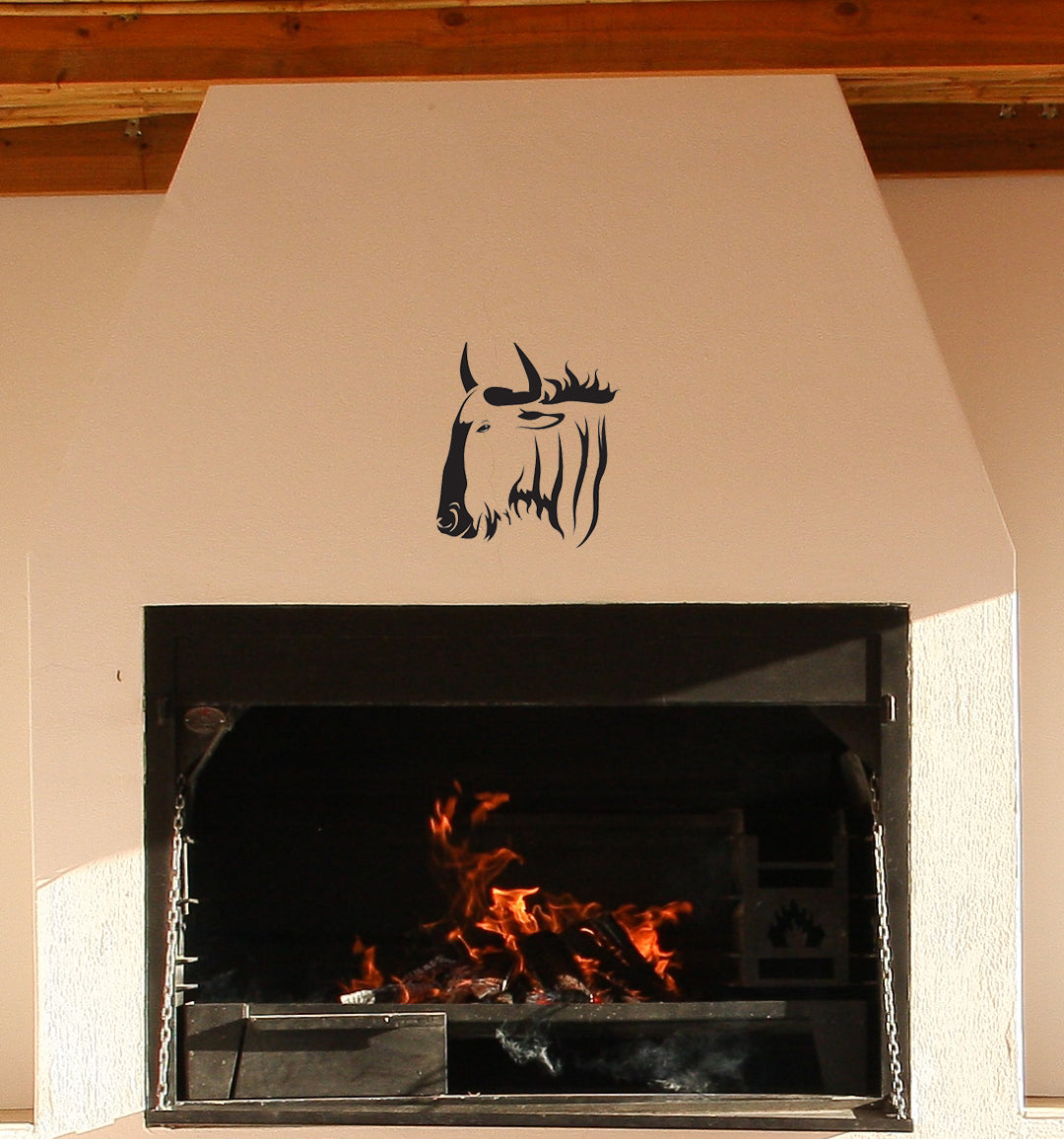 Wildebeest Head VInyl Sticker