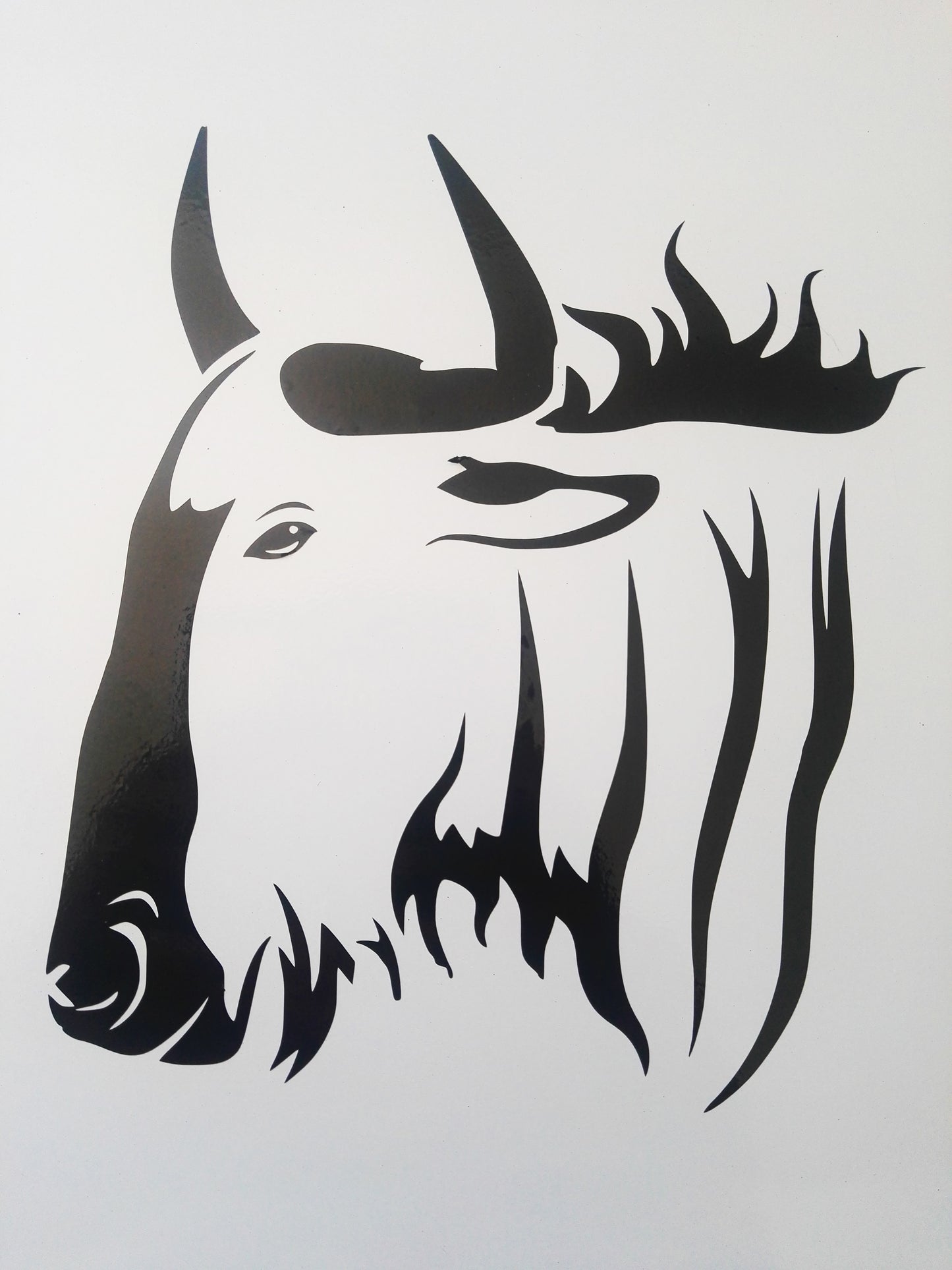 Wildebeest Head VInyl Sticker