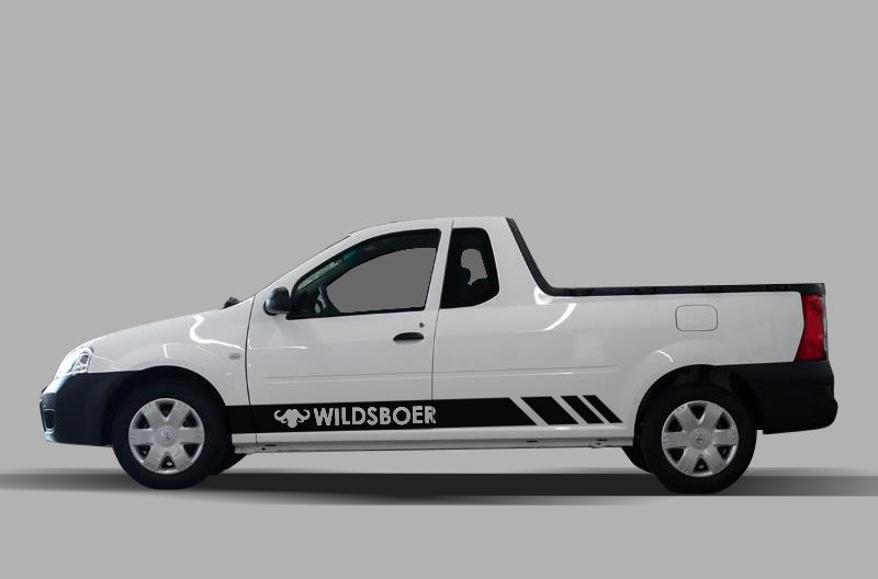 Wildsboer Jagter Nissan NP200 Bakkie Decal Sticker Graphics Kit SA