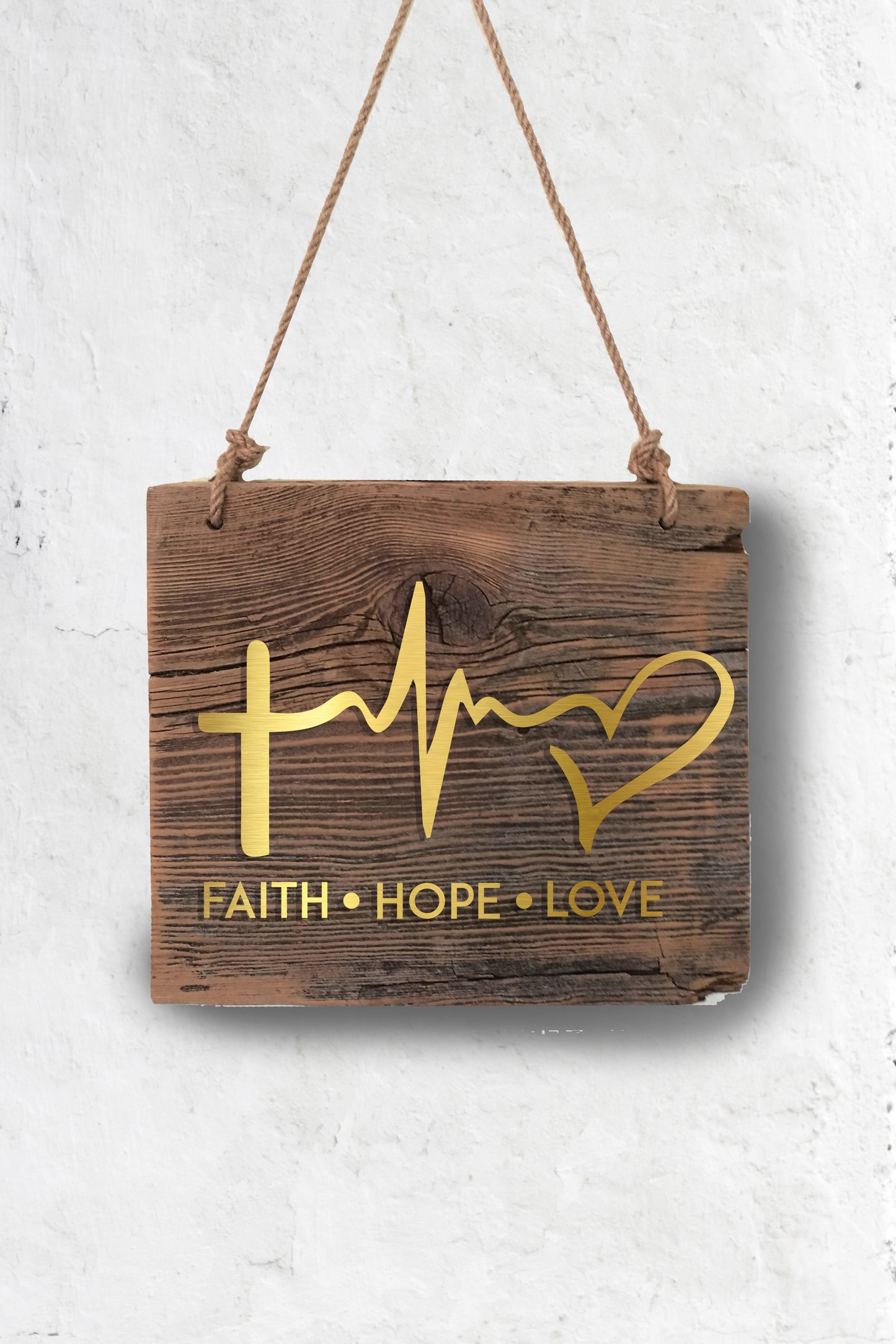 Gold Edition Faith Love Hope Vinyl Sticker (Special)