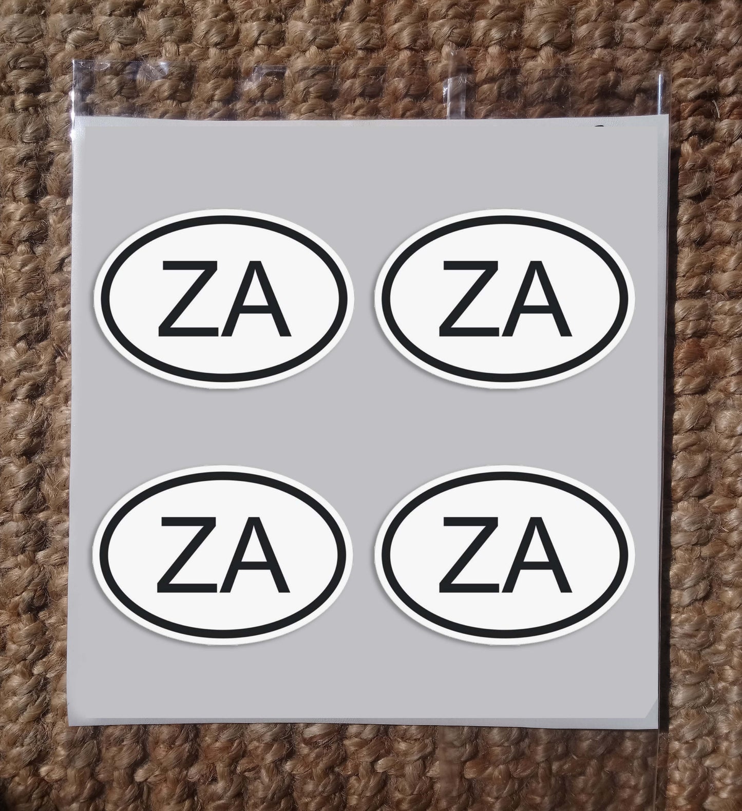 1 Set of 4 South African ZA Decal Stickers