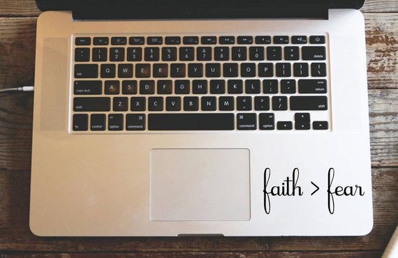 Faith Over Fear Christian Quote Bible Verse Scripture Wall Decal Art