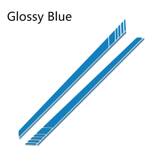 2pcs 220x14cm Volkswagen VW, Polo, Golf GTI, Jetta Body Sports Racing Long Stripe Car Stickers Vinyl Decals