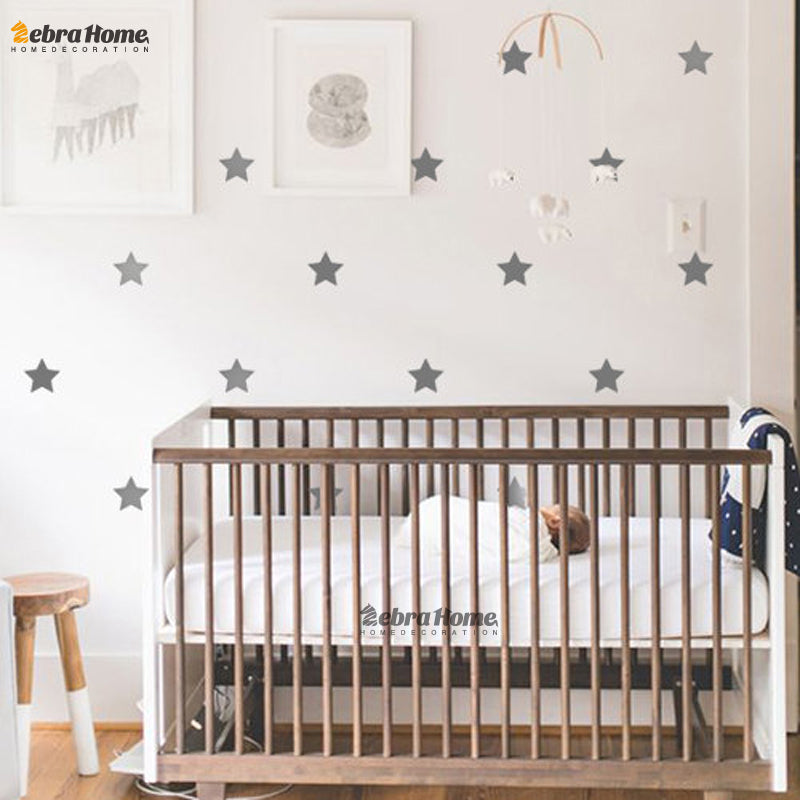 Custom Color Stars Wall Sticker DIY Baby Nursery Bedroom Home Decoration Removable Vinyl Mural Wallpaper For Kids Rooms
