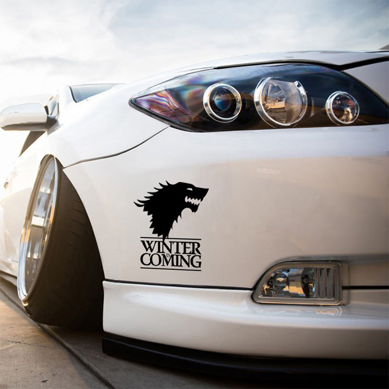 Winter Is Coming Wolf Game of Thrones Car Vinyl Decal Sticker