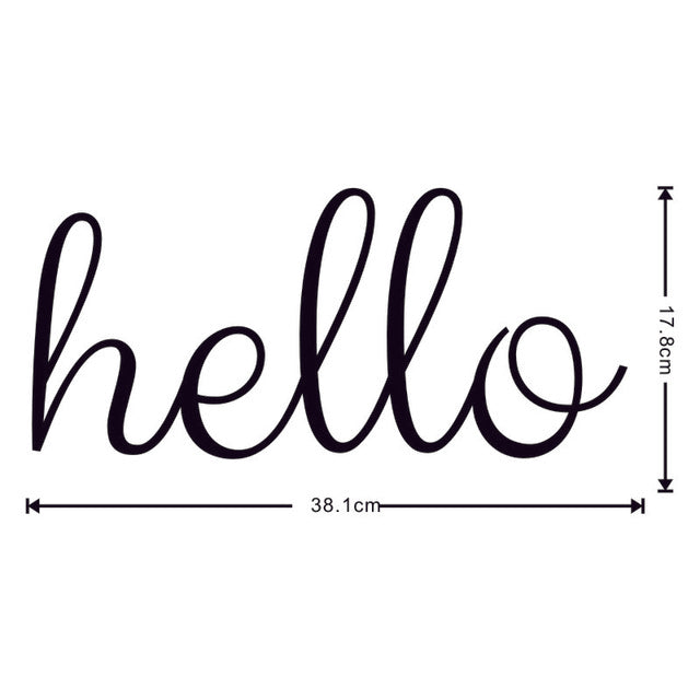 Hello Door Vinyl Wall Sticker Front Door Decal Home Decor Removable Wallpaper Bedroom Living Room