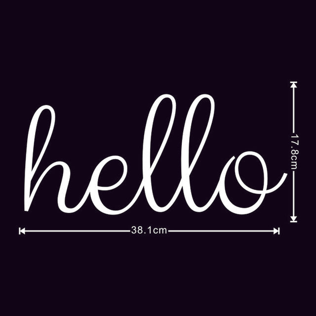 Hello Door Vinyl Wall Sticker Front Door Decal Home Decor Removable Wallpaper Bedroom Living Room