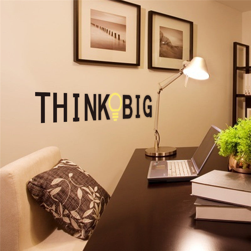 Vinyl Quotes Wall Stickers THINK BIG Removable Decorative Decals for office Decor Wall Sticker Decal Mural Home decoration Gauteng