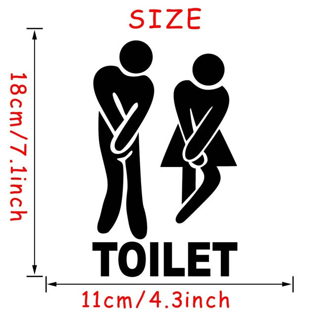 Mr. & Mrs. Quotes Door Sticker Fashion Bathroom Toilet Door Decals Diy Waterproof Wall Art Vinyl Removable Poster Home Decor