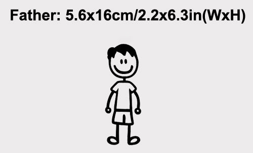 Family Stick Figure Vinyl Decal Car Window Sticker Wall Bumper Laptop Car Stickers