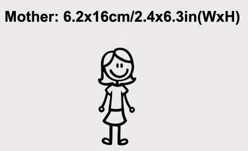 Family Stick Figure Vinyl Decal Car Window Sticker Wall Bumper Laptop Car Stickers