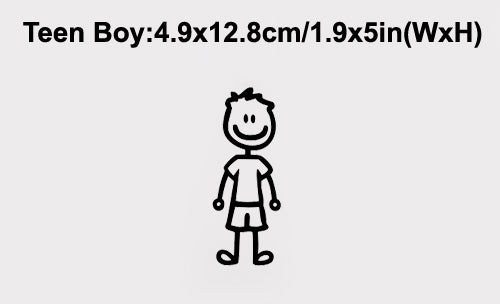 Family Stick Figure Vinyl Decal Car Window Sticker Wall Bumper Laptop Car Stickers