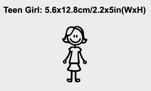 Family Stick Figure Vinyl Decal Car Window Sticker Wall Bumper Laptop Car Stickers