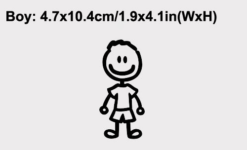 Family Stick Figure Vinyl Decal Car Window Sticker Wall Bumper Laptop Car Stickers