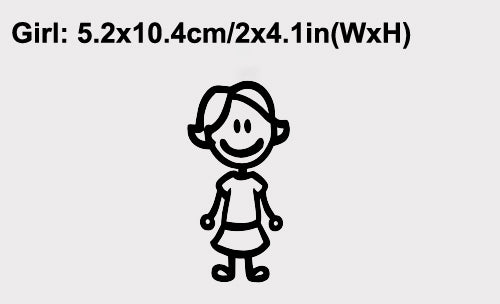 Family Stick Figure Vinyl Decal Car Window Sticker Wall Bumper Laptop Car Stickers
