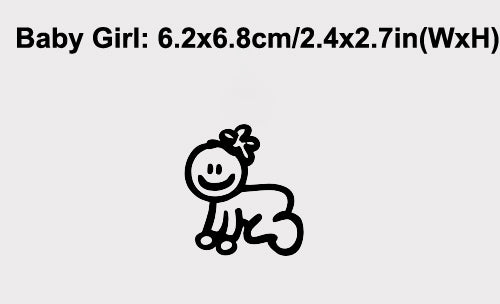 Family Stick Figure Vinyl Decal Car Window Sticker Wall Bumper Laptop Car Stickers