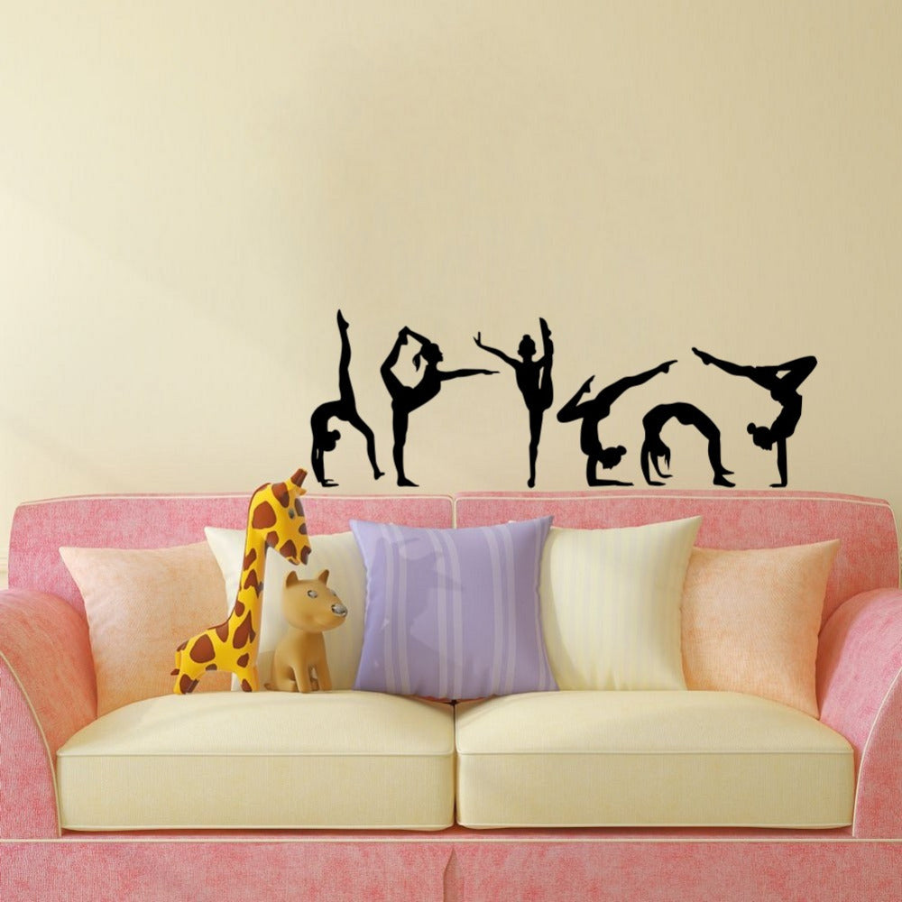 Gymnastics Vinyl Wall Art Mural Sports Removable Yoga Decor Sticker Decoration Gauteng
