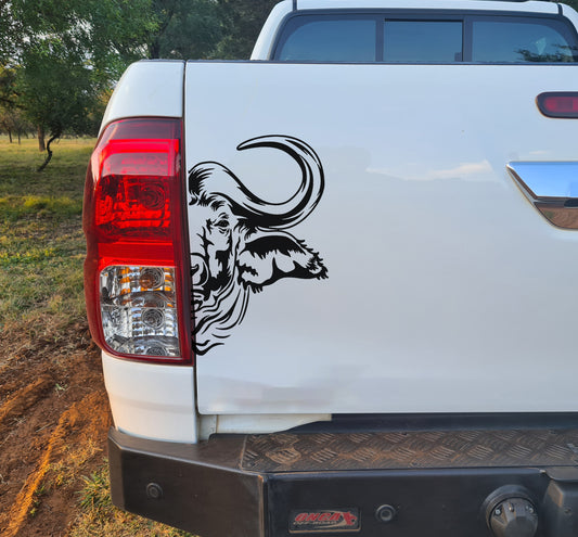 Cape Buffalo Buffel Head Bakkie Car Vehicle Vinyl Decal Sticker Art