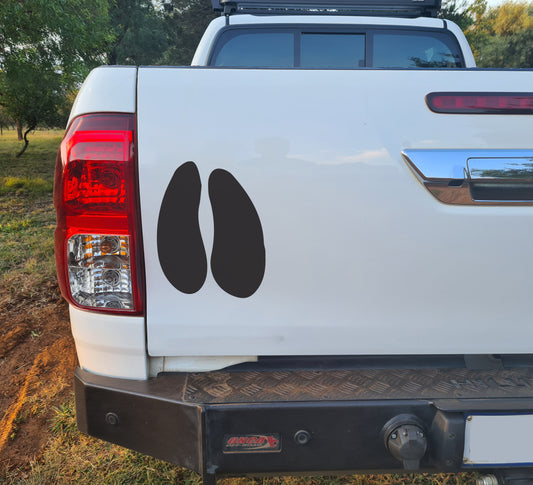Buffalo Buffel Paw Pote Tracks Bakkie Car Vehicle Vinyl Decal Sticker Art