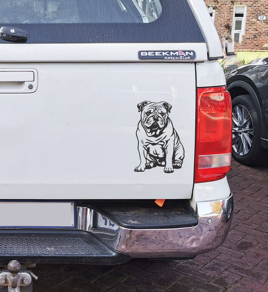 English Bull Dog Hond V1 Car Wall Decal Sticker Art South Africa