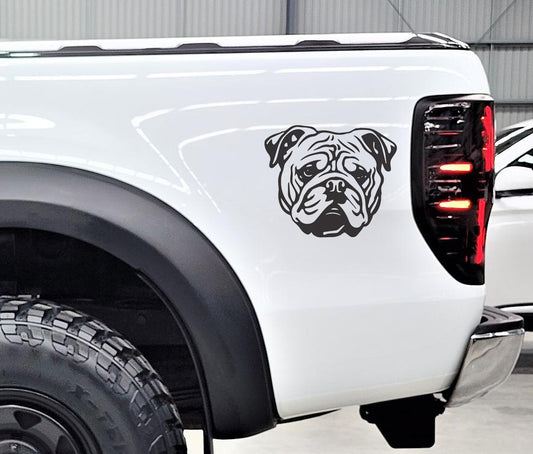 English Bull Dog Hond V2 Car Wall Decal Sticker Art South Africa