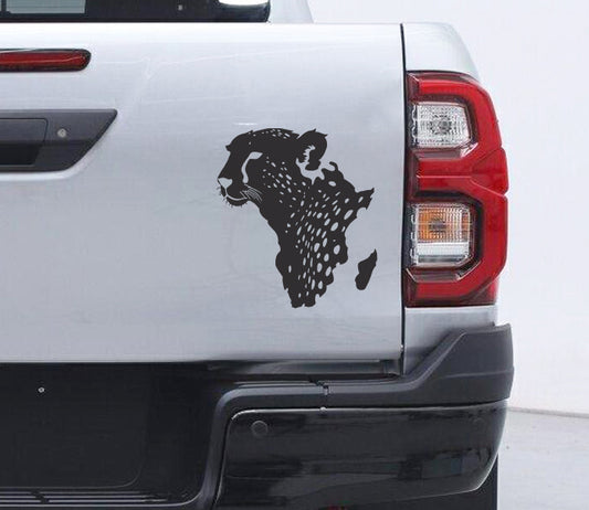African Cheetah Jag Luiperd Map Car Wall Decal Sticker Art South Africa