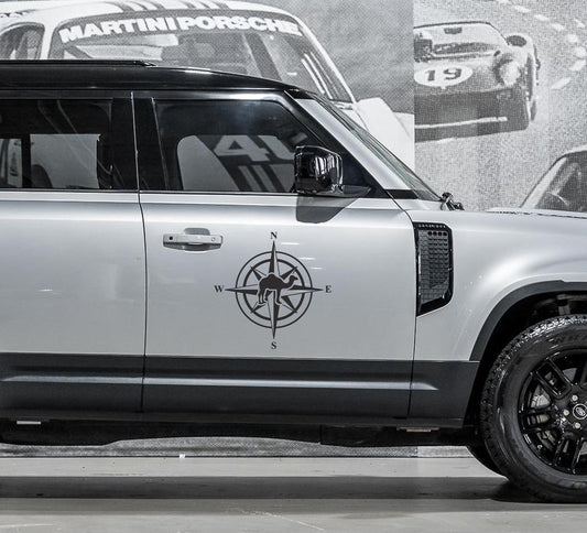 Land Rover Defender Camel Compass SUV Accessories Vinyl Decal SA