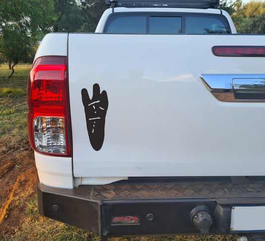 Dassie Paw Pote Tracks Bakkie Car Vehicle Vinyl Decal Sticker Art