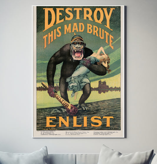 The Mad Brute Vintage Retro Decor Poster Wall Art South Africa