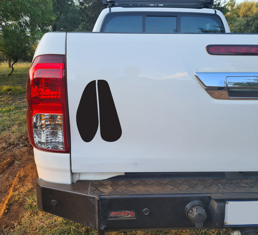 Duiker Paw Pote Tracks Bakkie Car Vehicle Vinyl Decal Sticker Art