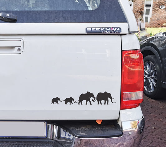 Elephant Olifant Family V1 Car Wall Decal Sticker Art South Africa