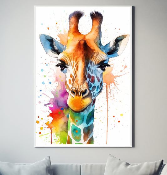 Giraffe Kameelperd V3 Wildlife Decor Poster Wall Art