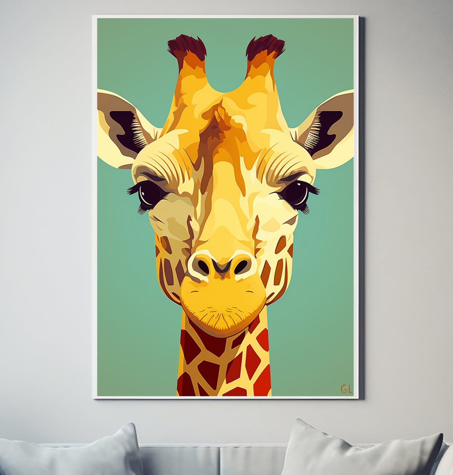 Giraffe Kameelperd V4 Wildlife Decor Poster Wall Art