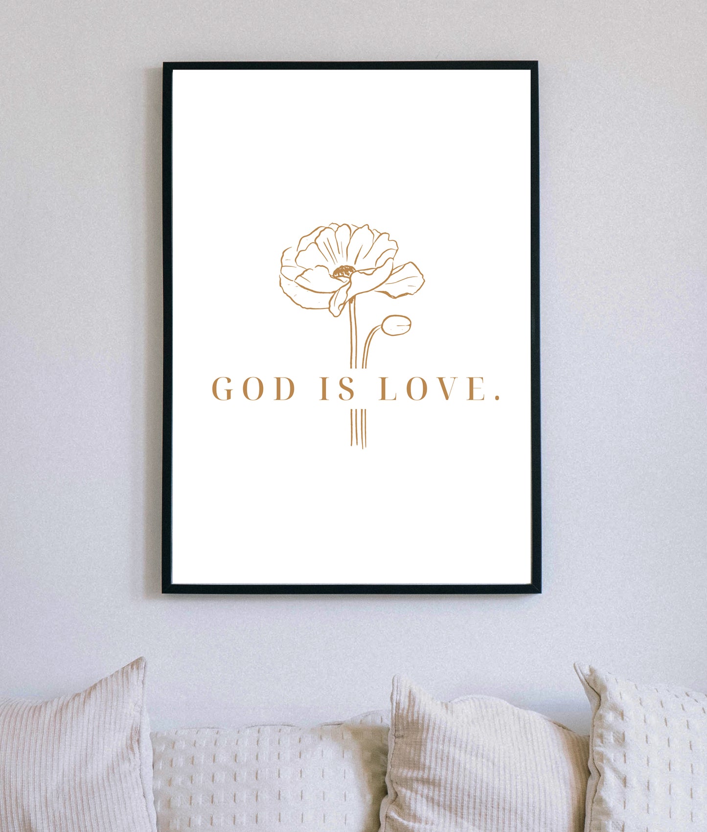 God Is Love Christian Quote, Scripture, Bible Verse Poster Wall Art