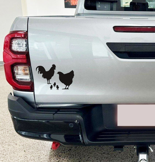 Hen Haan Hoenders Boer Bakkie Car Wall Vinyl Decal Sticker Art