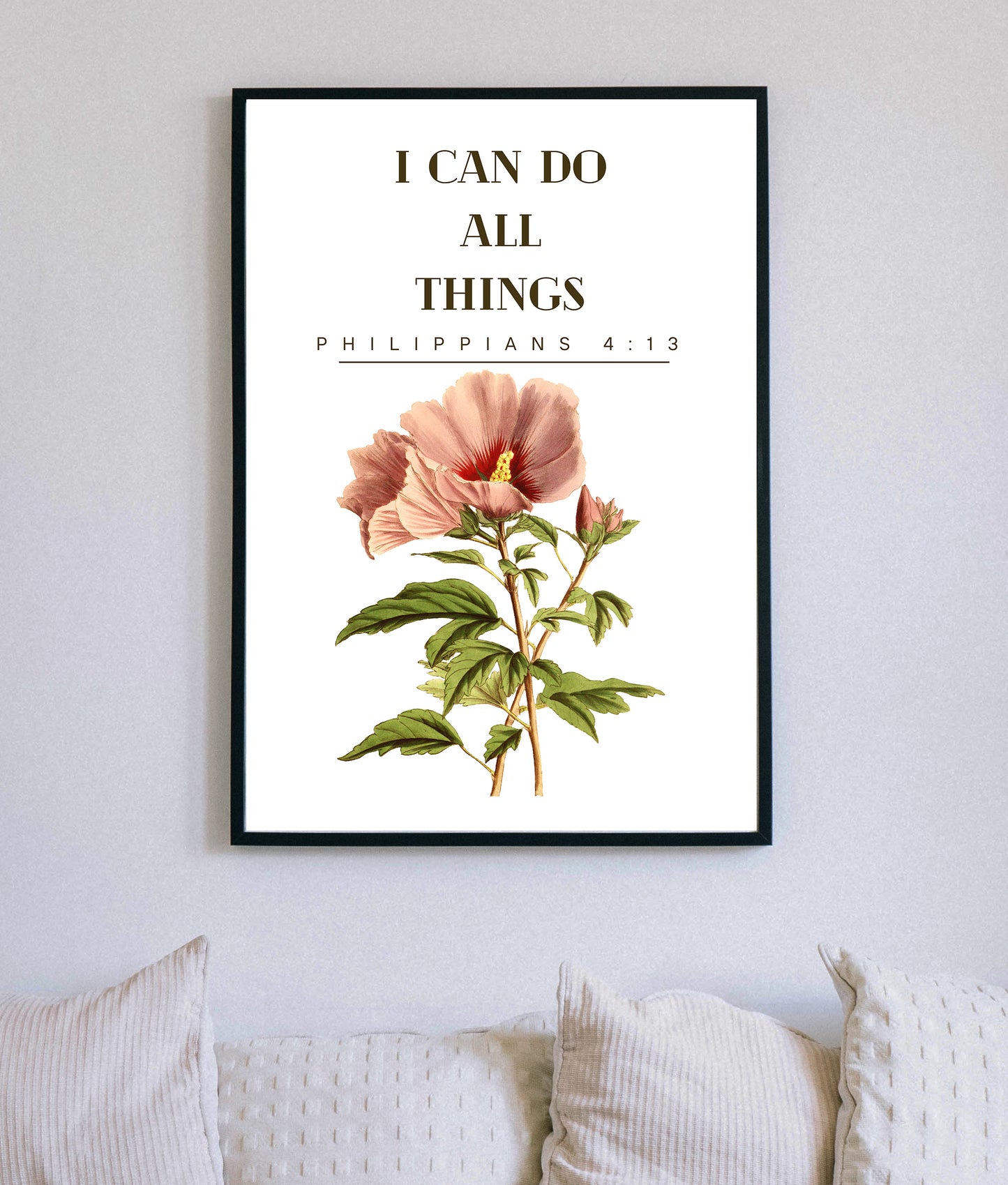 I Can Do All Things Christian Quote, Scripture, Bible Verse Poster Wall Art