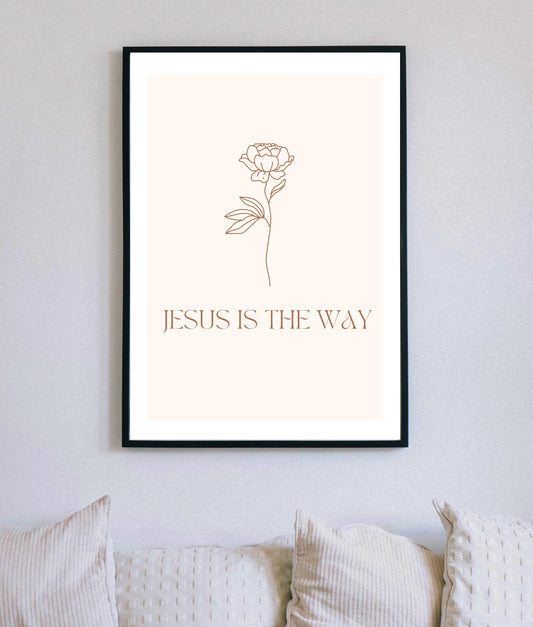 Jesus Is Lord Christian Quote, Scripture, Bible Verse Poster Wall Art