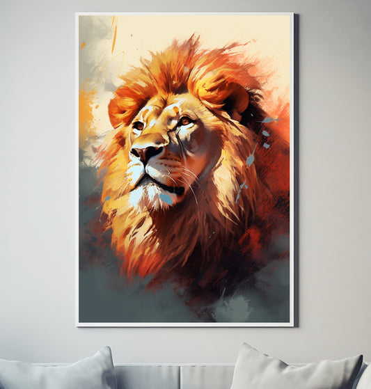 African Lion Leeu V11 Wildlife Decor Poster Wall Art