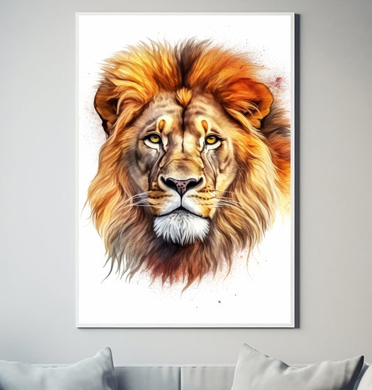 African Lion Leeu V15 Wildlife Decor Poster Wall Art