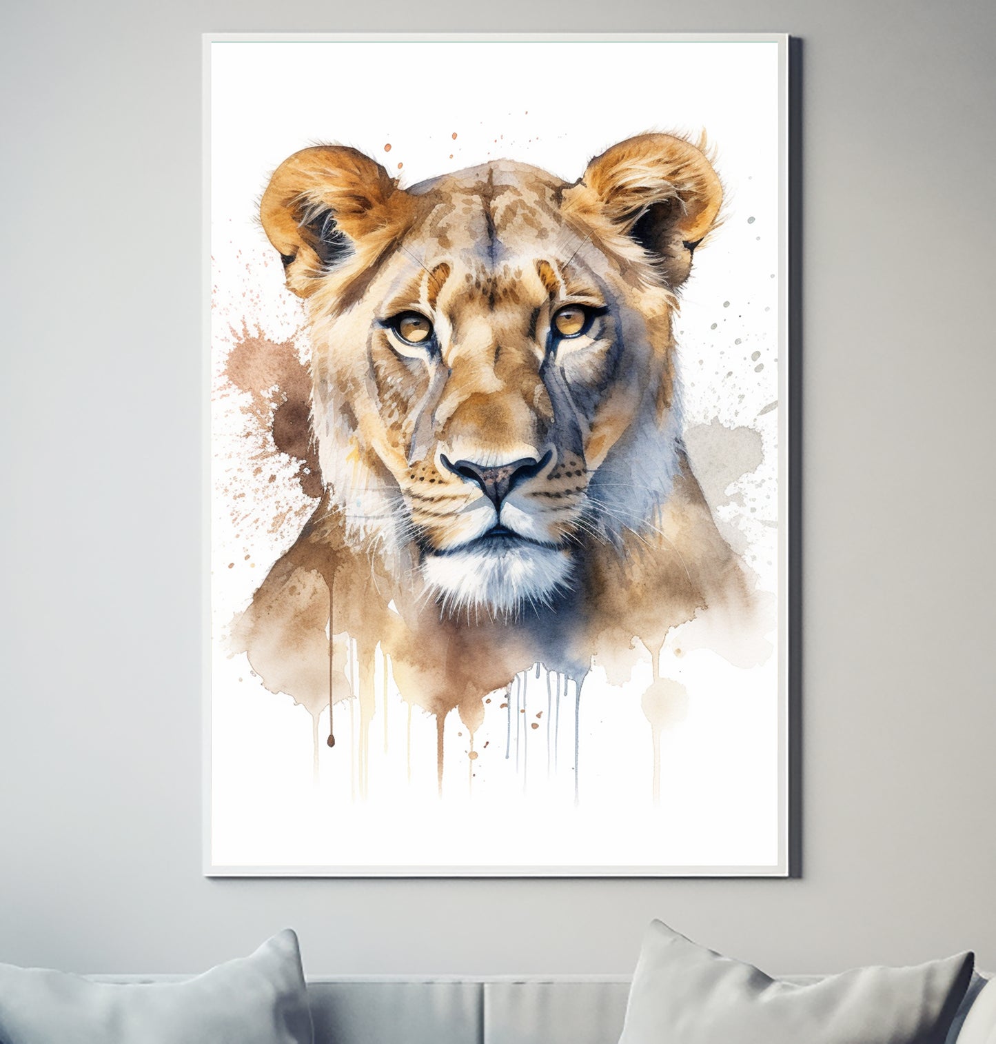 African Lion Leeu V17 Wildlife Decor Poster Wall Art