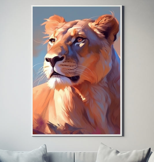 African Lion Leeu V18 Wildlife Decor Poster Wall Art