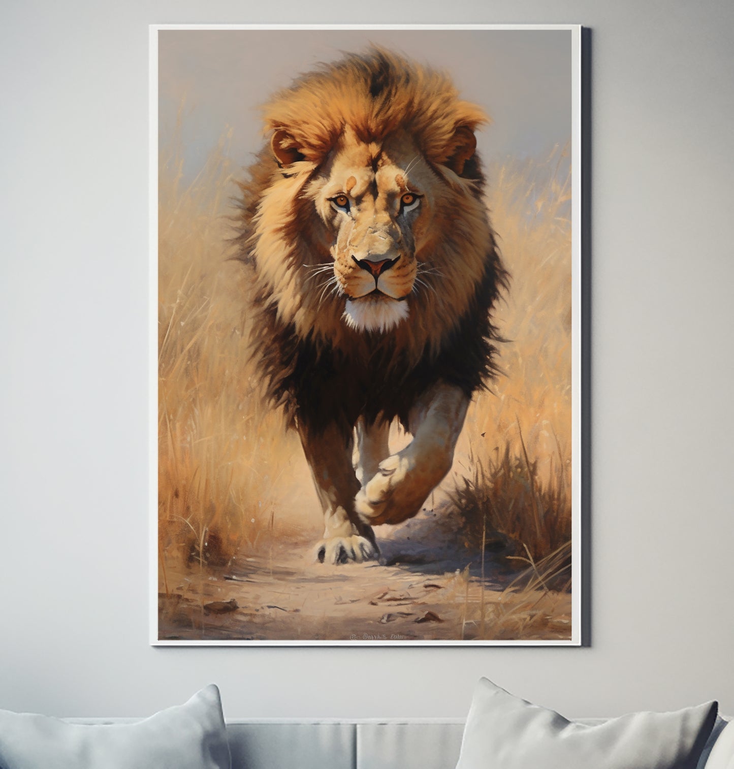 African Lion Leeu Wildlife Decor Poster Wall Art