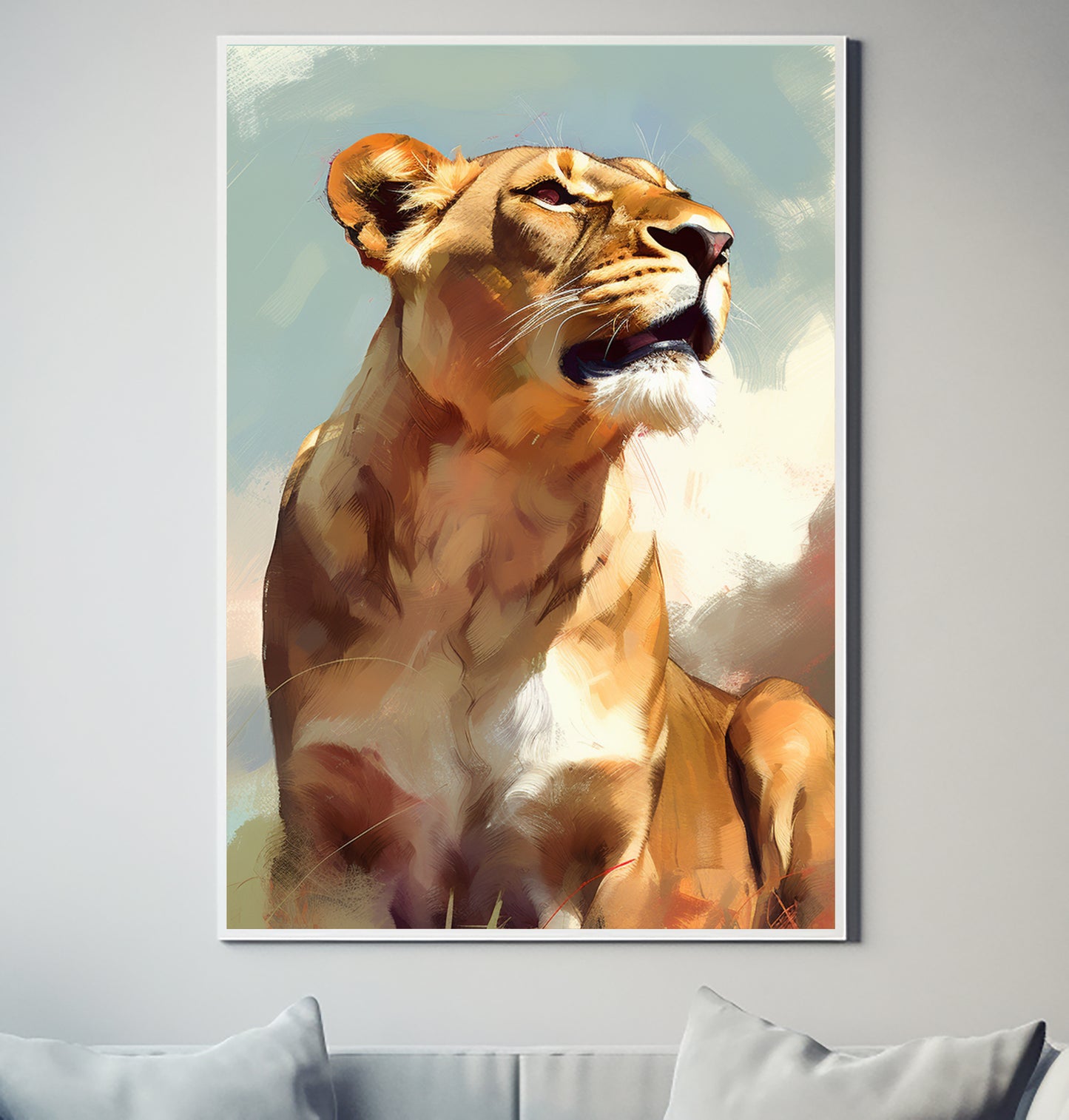 African Lion Leeu V21 Wildlife Decor Poster Wall Art