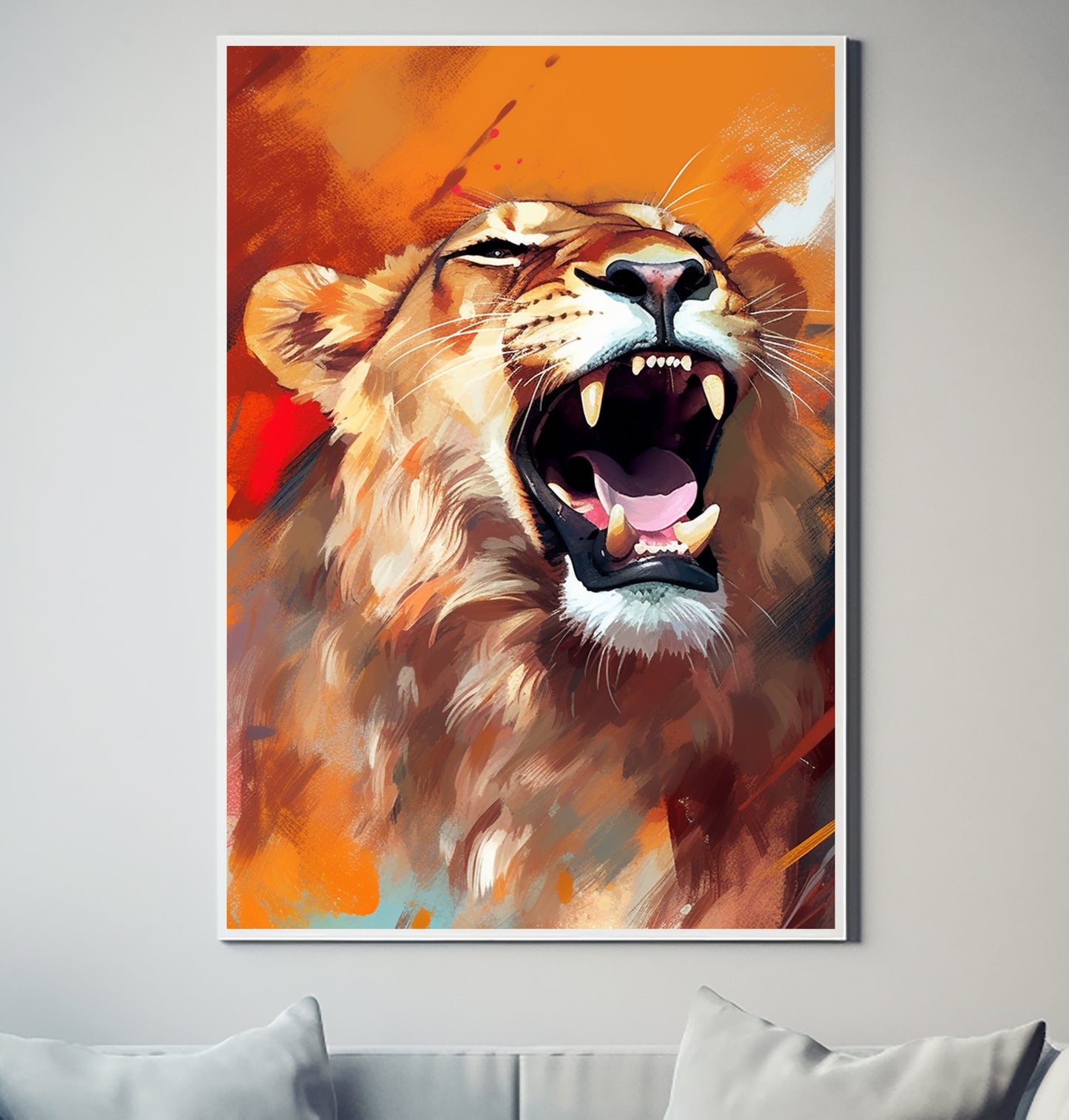 African Lion Leeu V26 Wildlife Decor Poster Wall Art