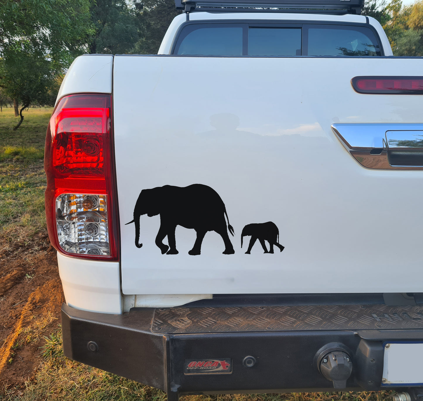 Olifant Kalf Elephant Calf Bakkie Car Vehicle Vinyl Decal Sticker Art