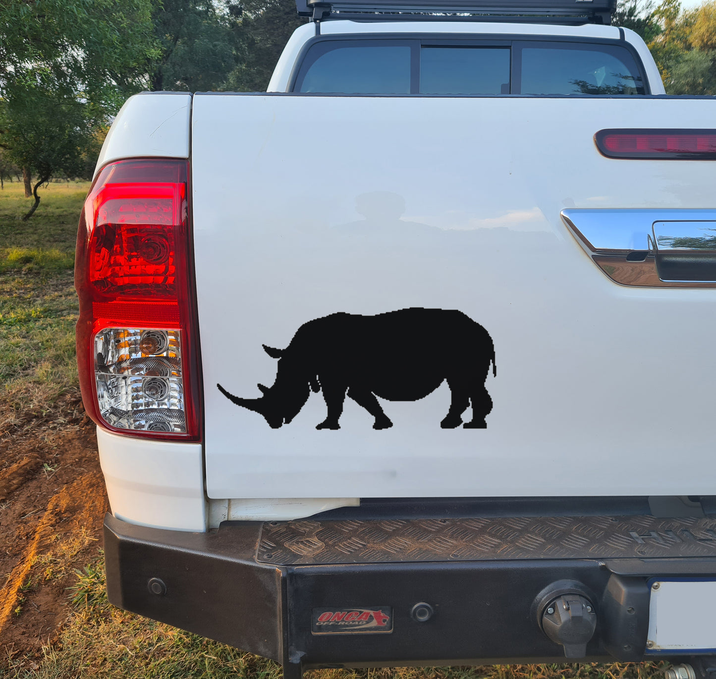African Rhino Renoster #6 Bakkie Car Vehicle Vinyl Decal Sticker Art
