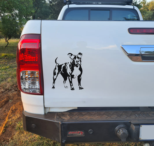Staffordshire (Staffy) Bull Terrier Hond Dog V2 Car Wall Decal Sticker Art South Africa