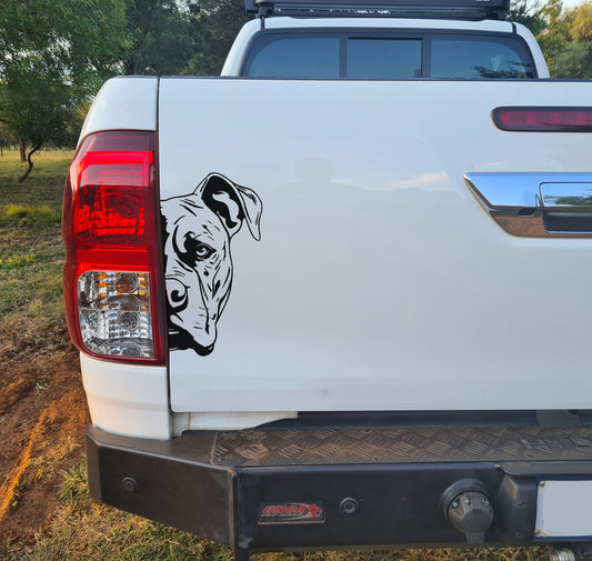 Staffordshire (Staffy) Bull Terrier Hond Dog V4 Car Wall Decal Sticker Art South Africa