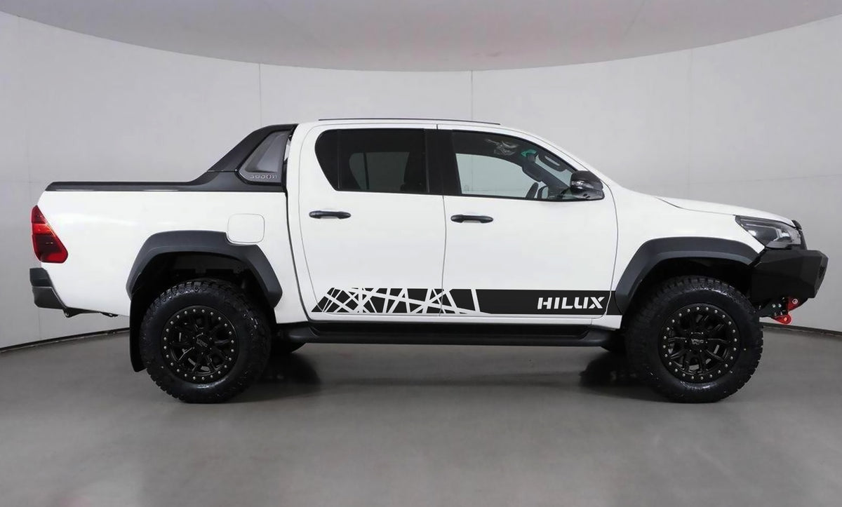 Bakkie Racing Side Stripe Racing V1 Toyota Hilux Bakkie Accessories Vinyl Sticker So ...