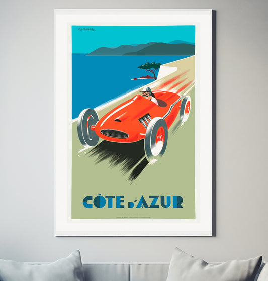 Vintage Racing Car Retro Decor Poster Wall Art South Africa